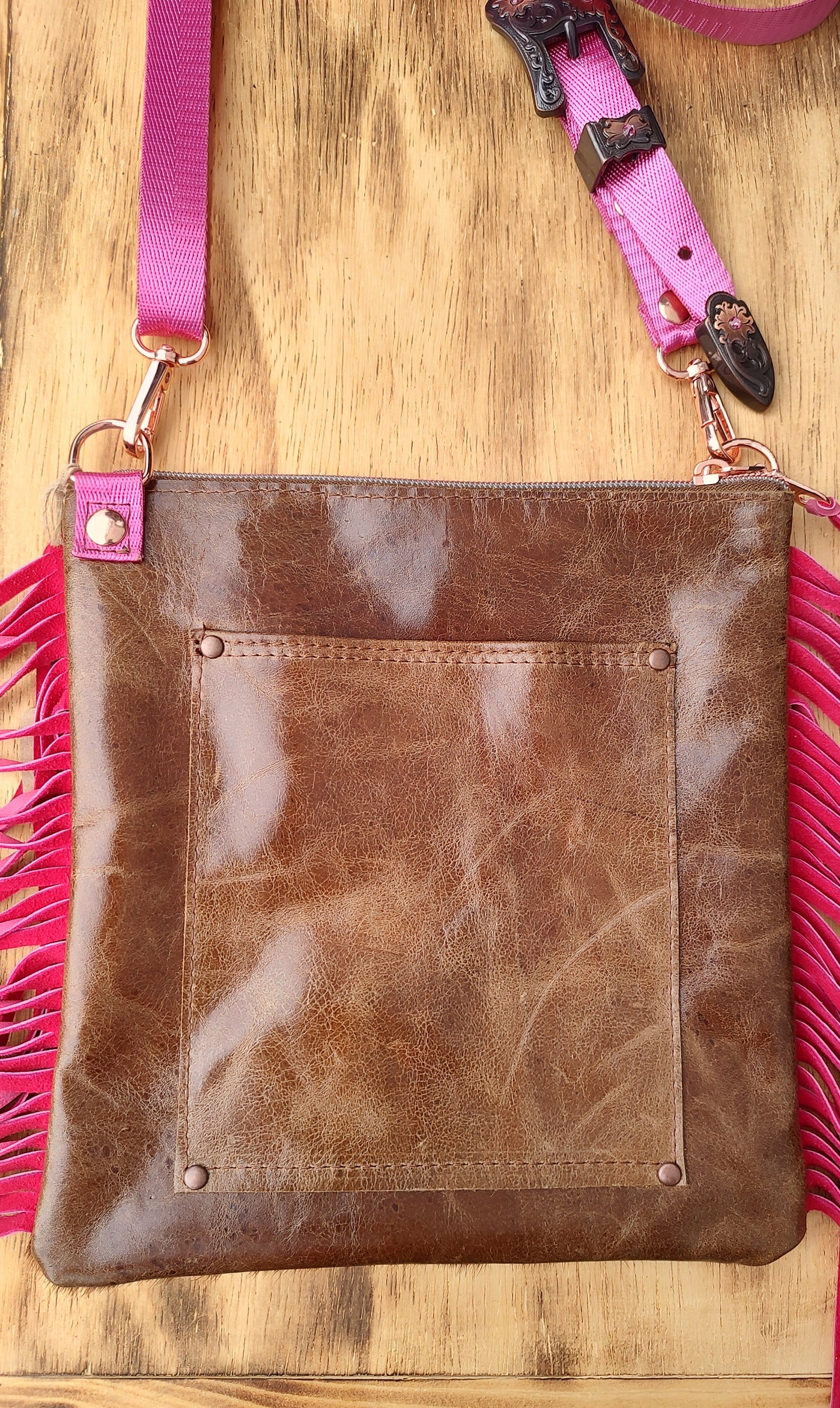 Acid Washed Hair-on Cowhide bag