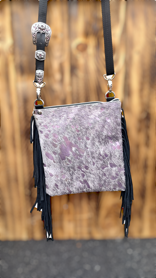 Acid Wash Hair-on Cowhide bag